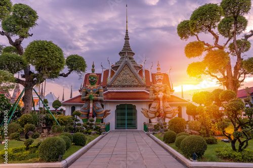 Buddhist temple in Bangkok Yai district of Bangkok, Thailand. © jittawit.21