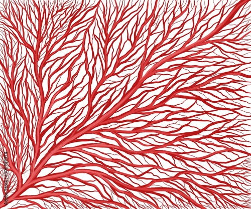 illustration of stroke, branching of the vascular capillary network photo