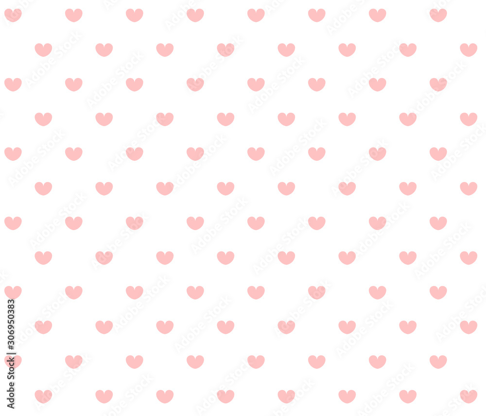 seamless pattern with little heart for valentine day isolated white background
