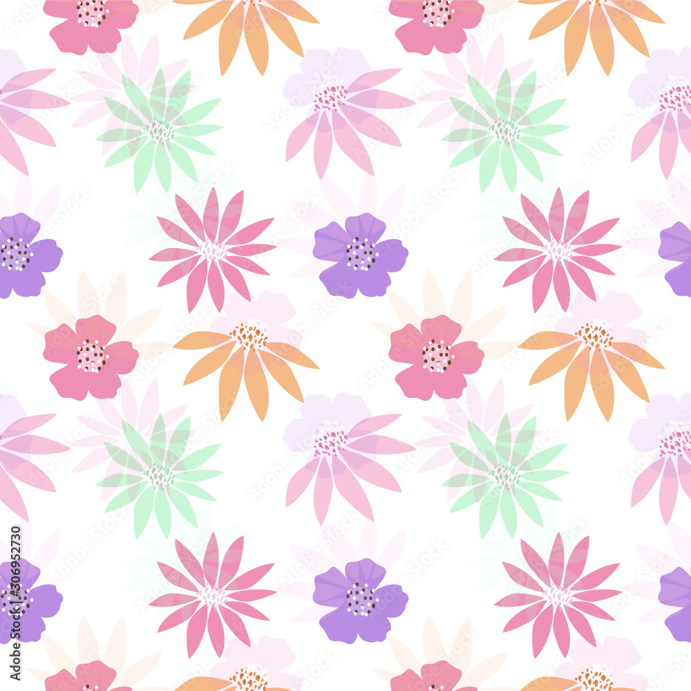 seamless floral pattern with flowers