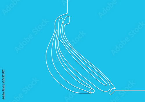 Banana line-continuous line drawing