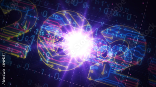 Wallpaper Mural 2020 year number cyber style futuristic illustration Torontodigital.ca