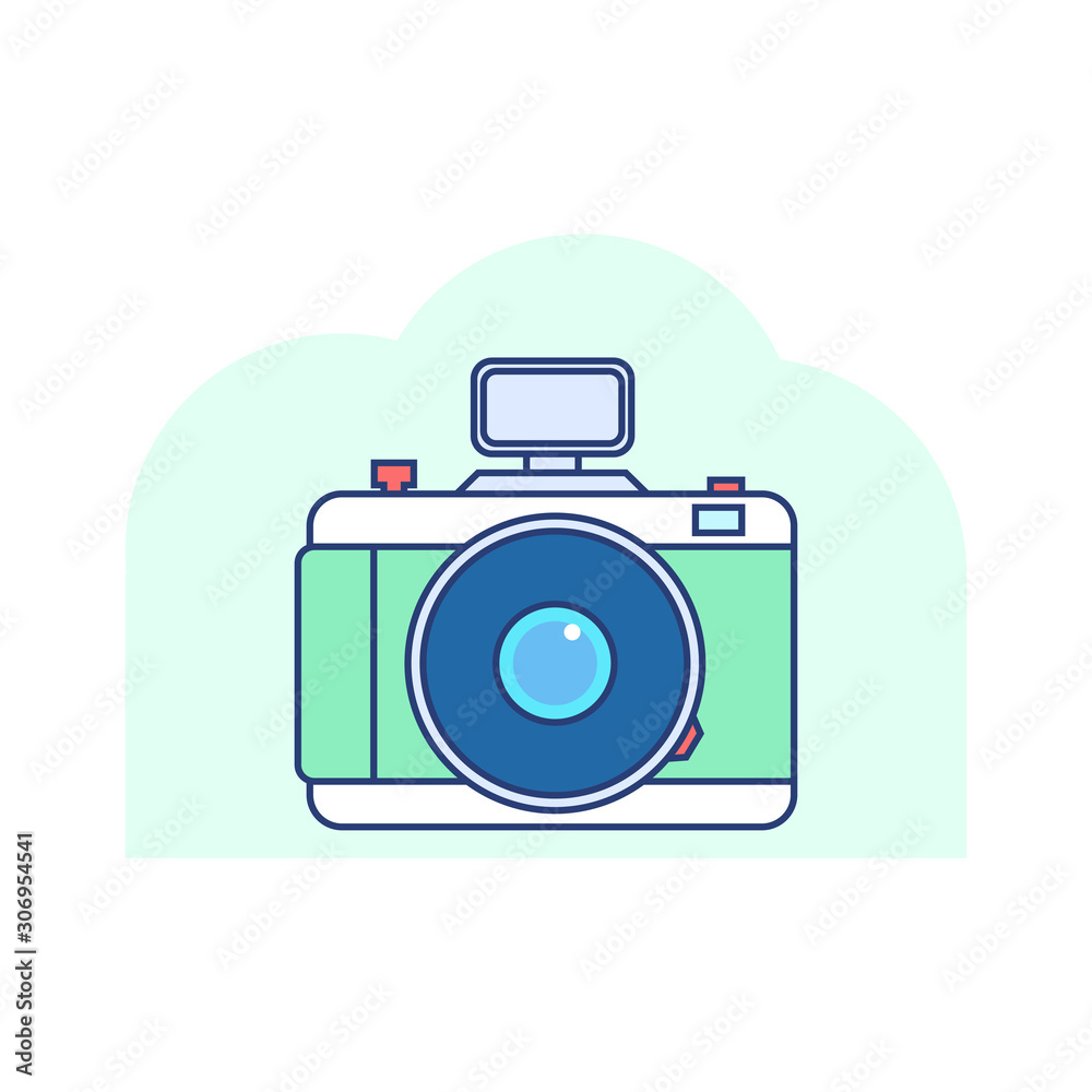 flat icons for camera,vector illustrations