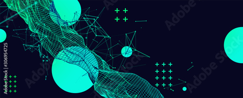Abstract dark geometric  background. Vector illustration