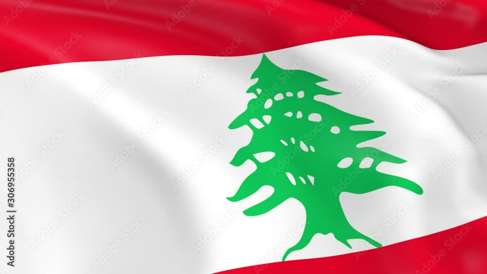 Photo realistic slow motion 4KHD flag of the Lebanon waving in the wind. Seamless loop animation with highly detailed fabric texture in 4K resolution. Photo realistic slow motion 4KHD flag of the Lebanon waving in the wind. Seamless loop animation with highly detailed fabric texture in 4K resolution.