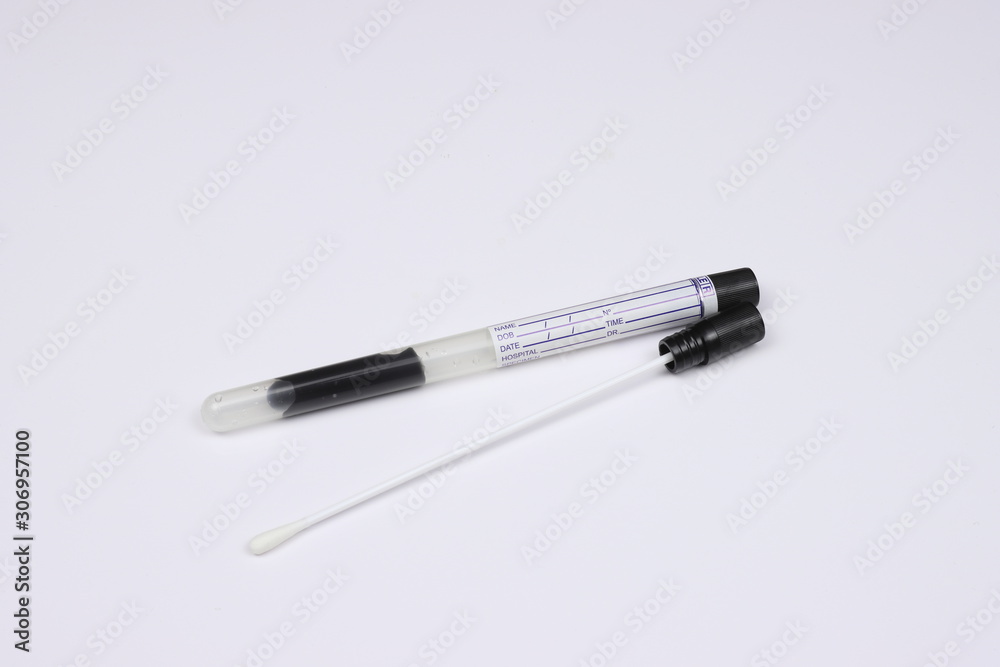 Veneric disease test tube with brush tool Veneric disease test tube with brush tool