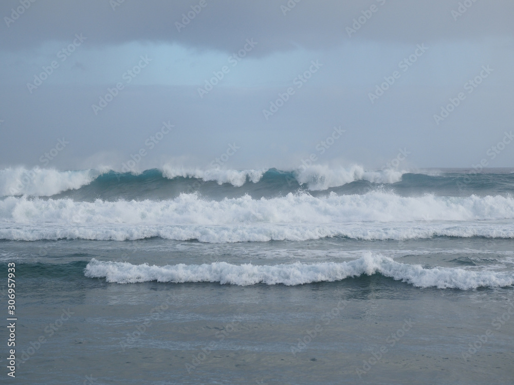 Big storm wave on the Atlantic Ocean.