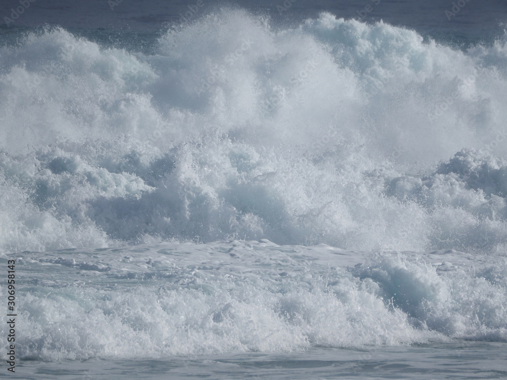 Big storm wave on the Atlantic Ocean.