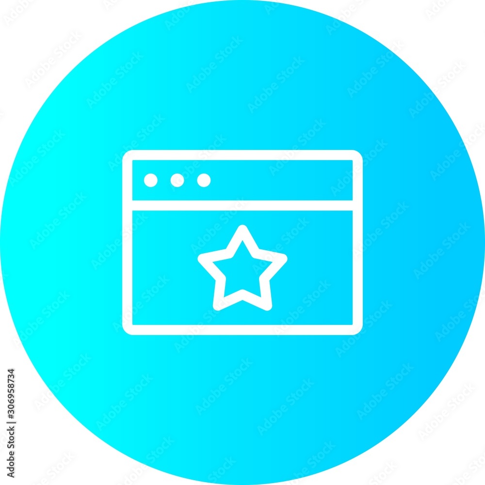 Gradient Circle Star Browser Icon With White Background Gradient Circle Star Browser Icon With White Background