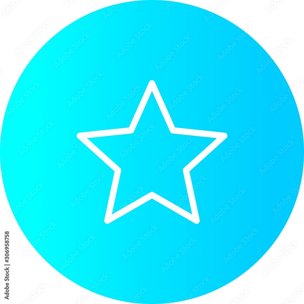 Gradient Circle Star Icon With White Background Gradient Circle Star Icon With White Background