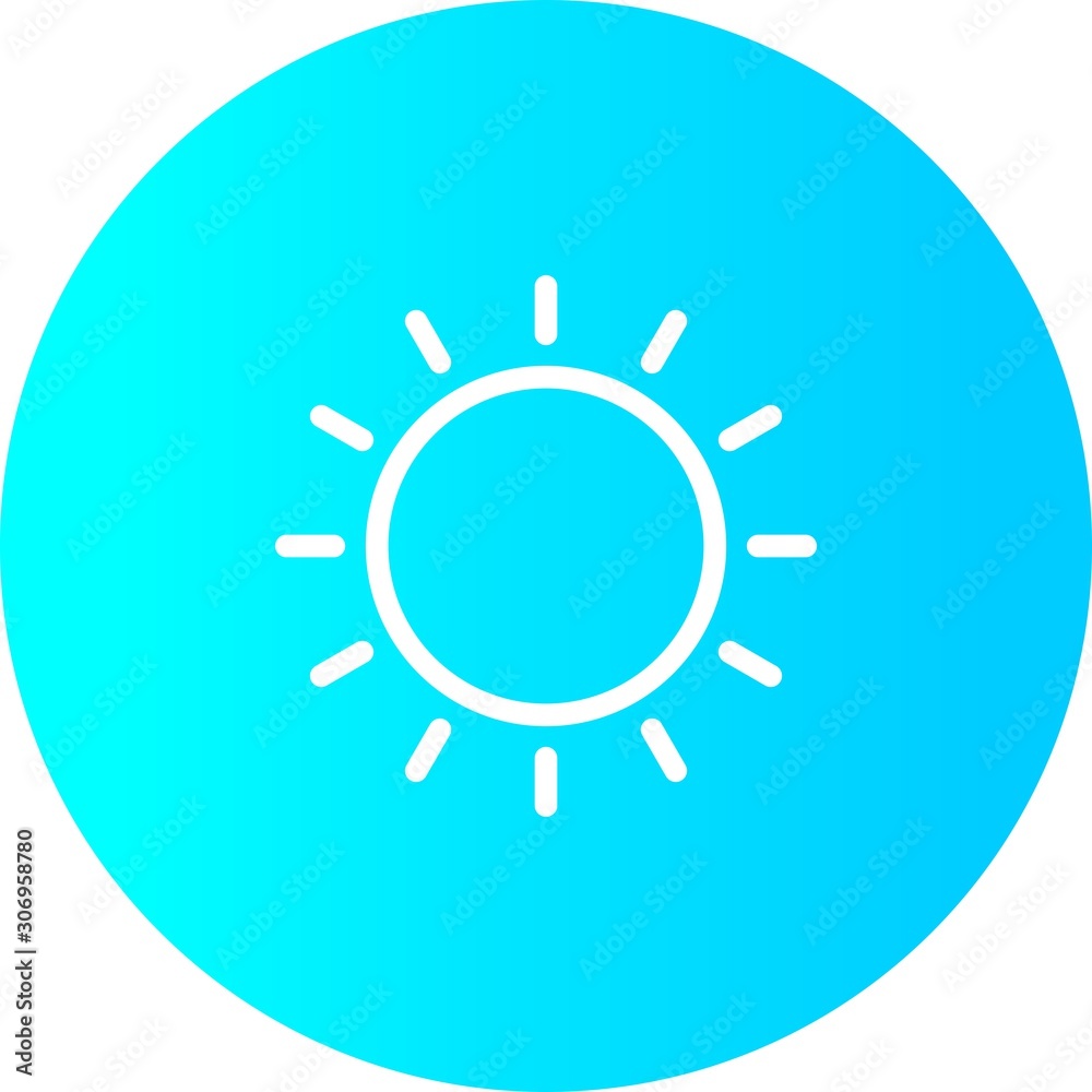 Gradient Circle Sun Icon With White Background Gradient Circle Sun Icon With White Background