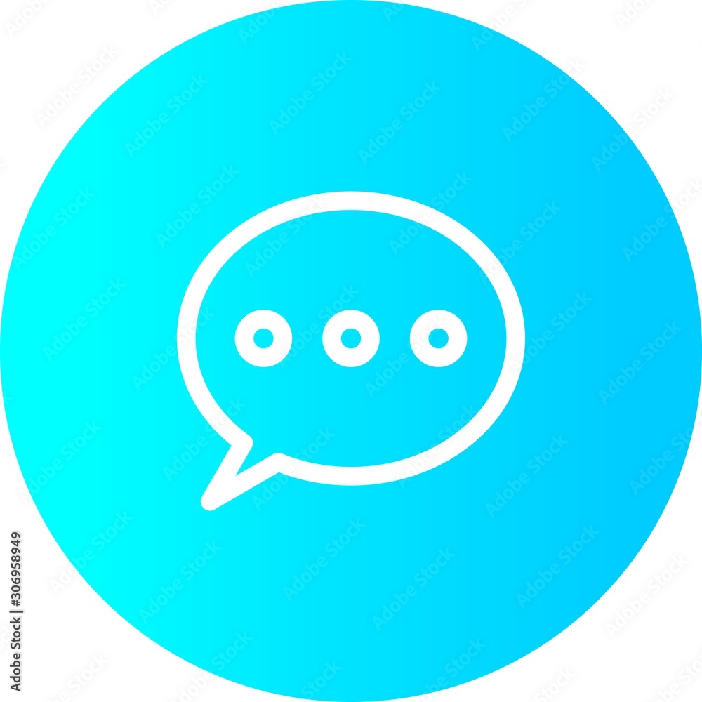 Gradient Circle Chat Icon With White Background Gradient Circle Chat Icon With White Background
