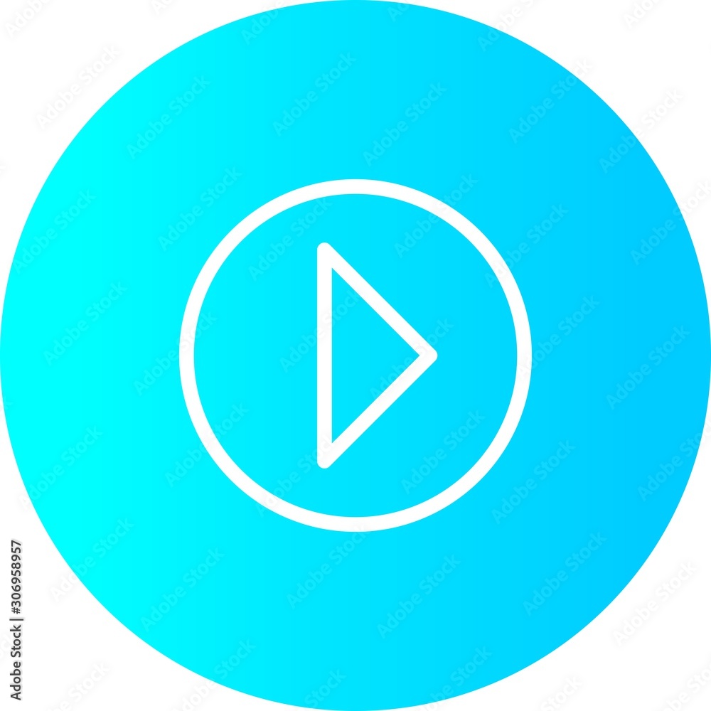 Gradient Circle Play Icon With White Background Gradient Circle Play Icon With White Background