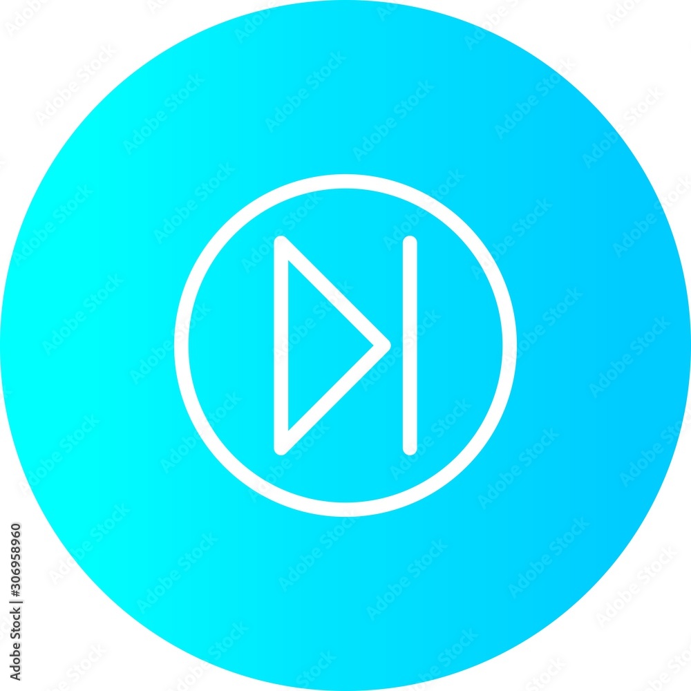 Gradient Circle Forward Icon With White Background Gradient Circle Forward Icon With White Background