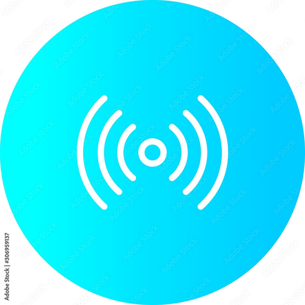 Gradient Circle Airdrop Signal Icon With White Background Gradient Circle Airdrop Signal Icon With White Background