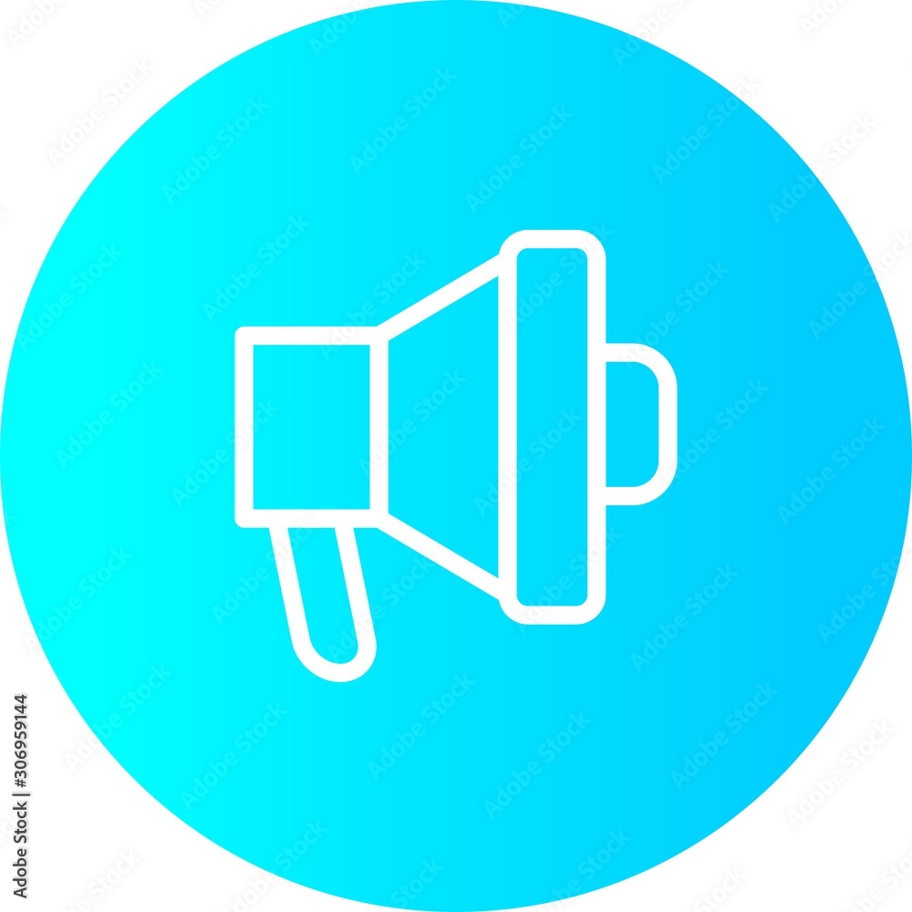 Gradient Circle Speaker Icon With White Background Gradient Circle Speaker Icon With White Background