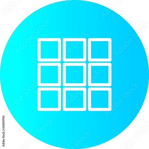 Gradient Circle Grid Icon With White Background