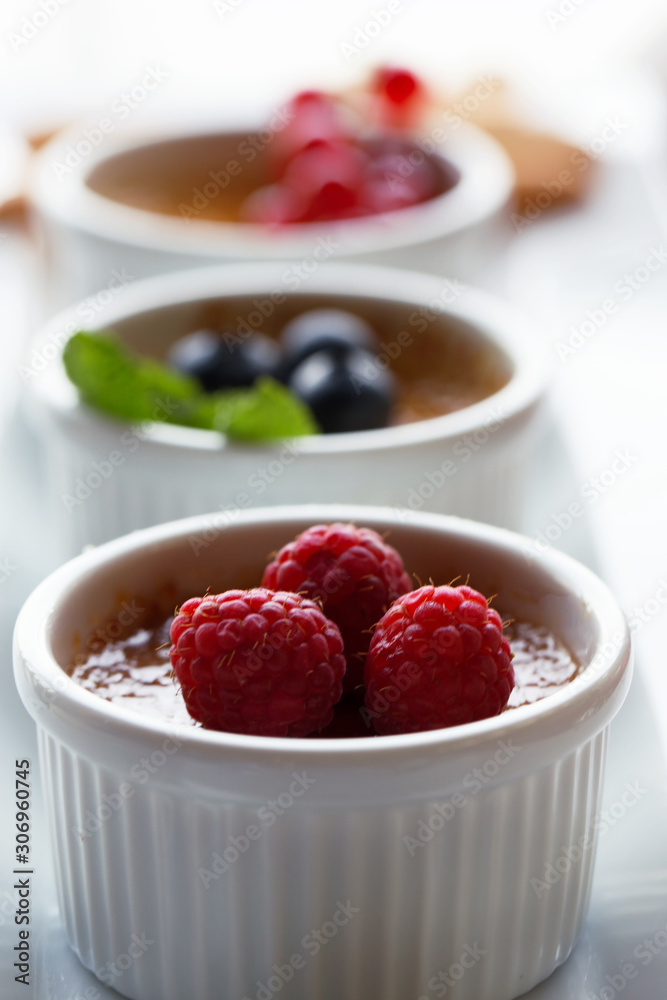 fresh raspberries and cream