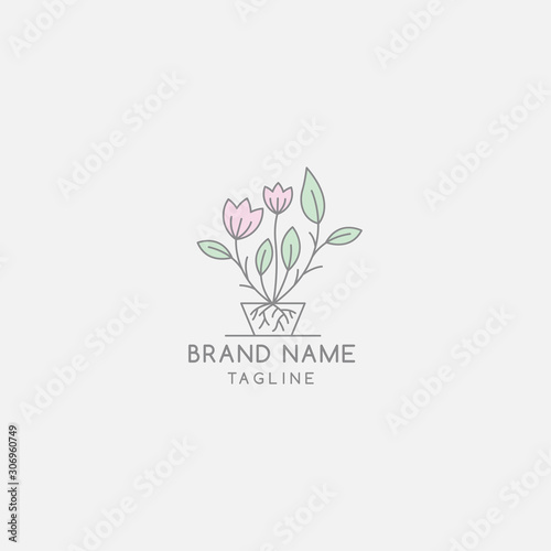 Floral logo. Flower icon. Floral emblem. Cosmetics, Spa, Beauty salon, Decoration, Boutique logo. Luxury, Business, Royal Jewelry, Hotel Logo. Interior Icon