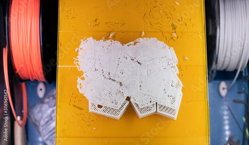 3D printer ABS plastic printing error, mistake, fault