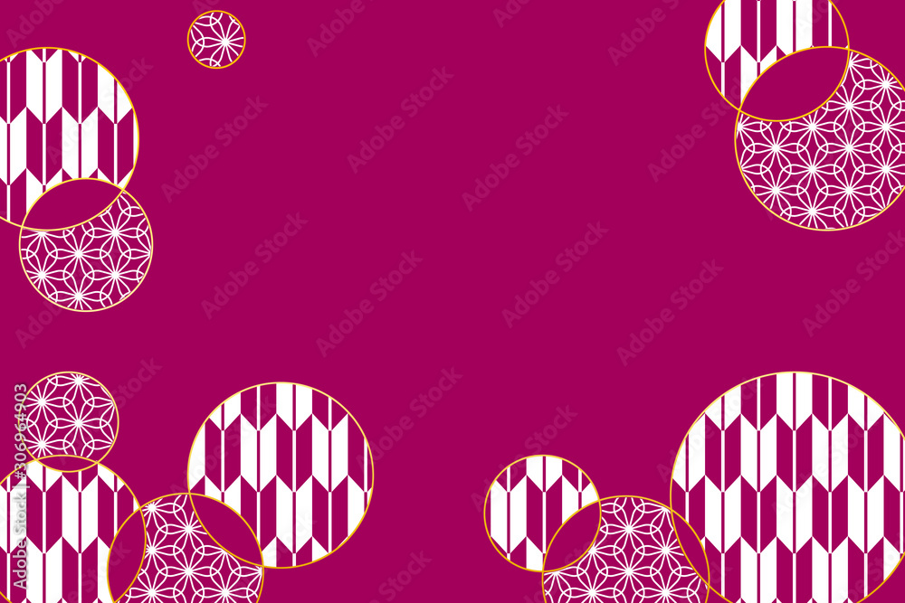 和柄 円 蓮華色 Stock Illustration Adobe Stock