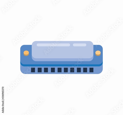 harmonica icon in flat illustration vector design