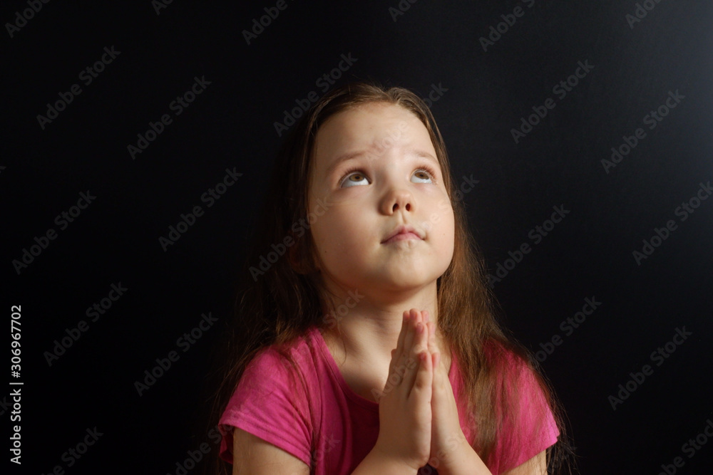 Little girl prays for something Little girl prays for something