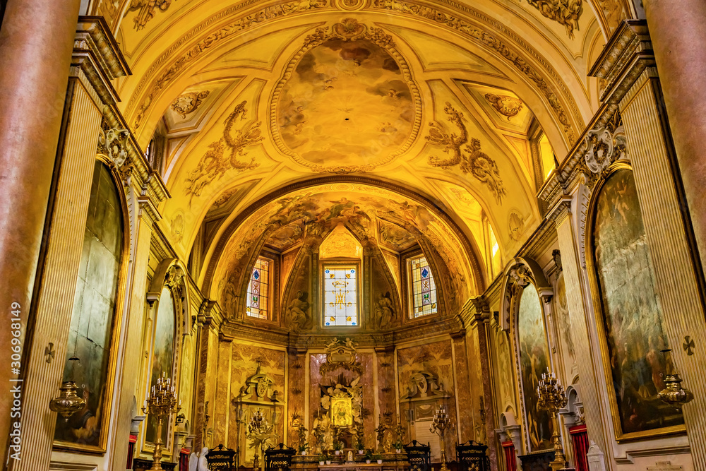 Altar  Basilica Saint Mary Angels and Martyrs Rome italy