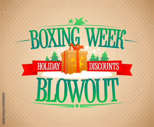 Boxing week blowout sale banner design