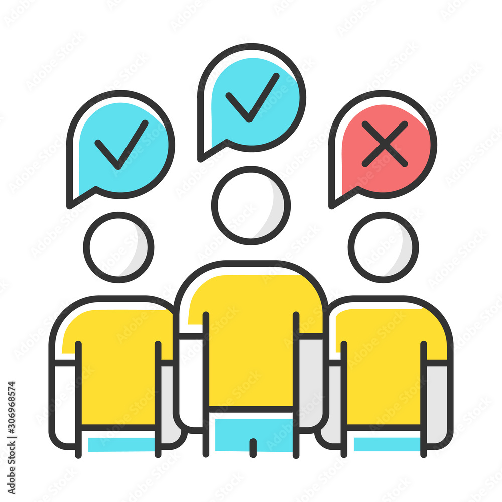 Community survey color icon. Group administered questionnaire. Public  opinion polling. Social research. Feedback. Customer satisfaction. Sampling.  Data collection. Isolated vector illustration Stock-Vektorgrafik | Adobe  Stock