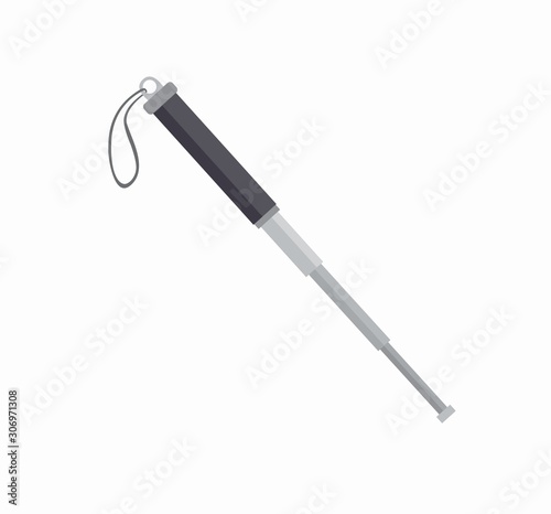 telescopic baton, nighstick icon in flat illustration vector