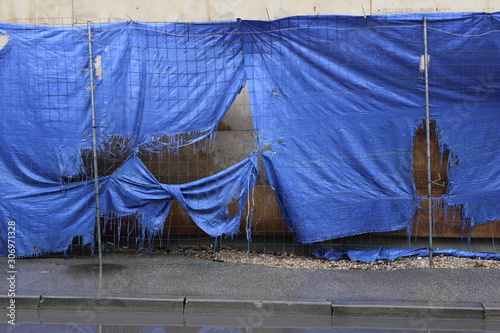 broken blue tent texture