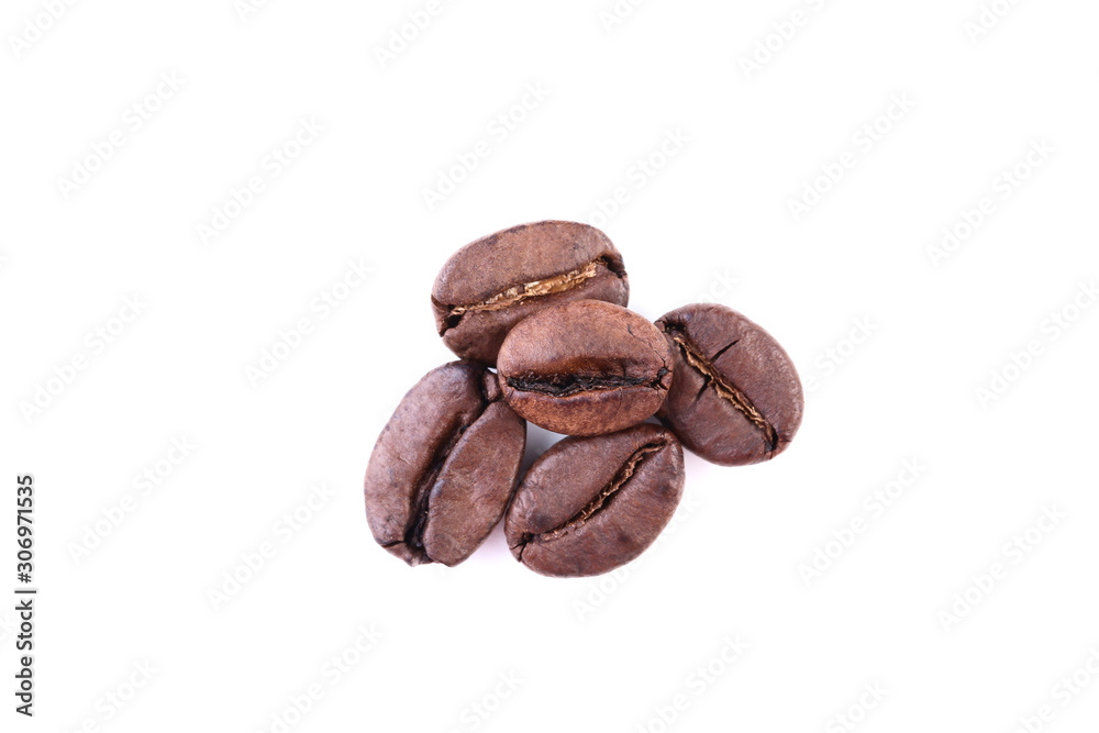 Coffee beans isolated on white background Coffee beans isolated on white background
