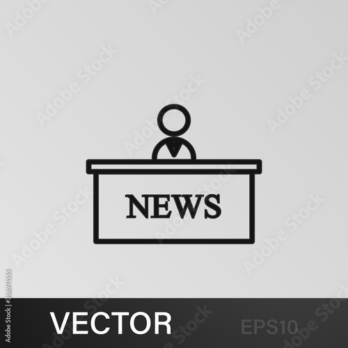 news presenter icon. Element of journalist for mobile concept and web apps illustration. Illustration for website design and development, app development
