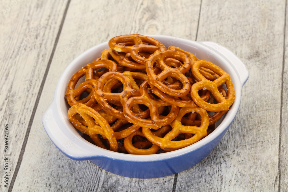 Salted tasty pretzel