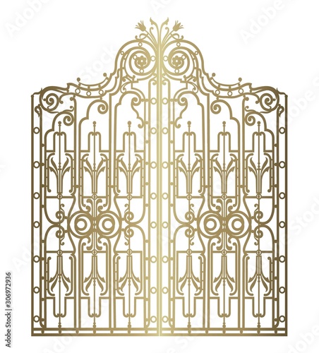 golden forged gate