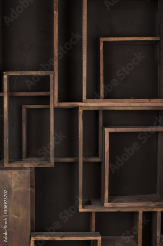 wall decoration voluminous wooden frames