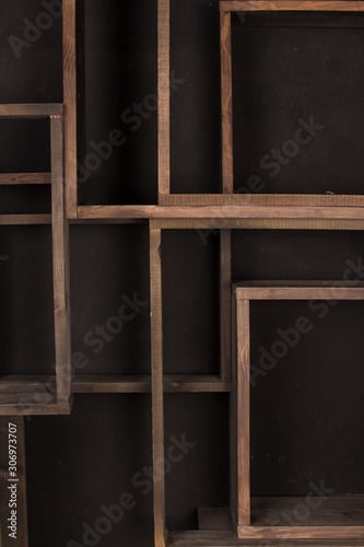 wall decoration voluminous wooden frames