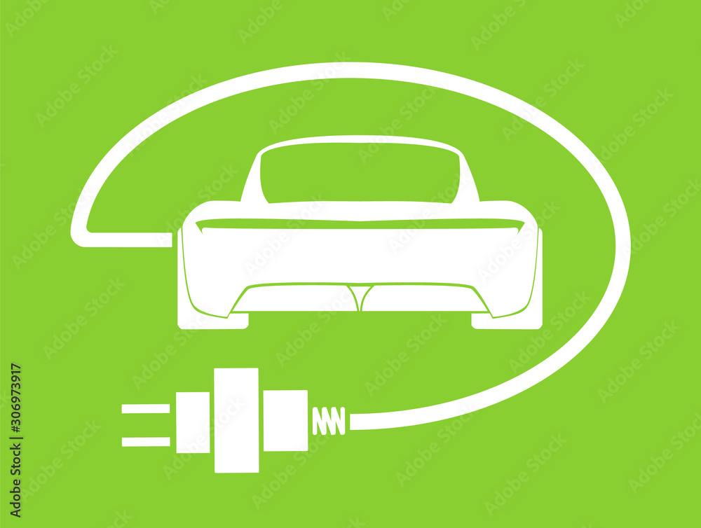 Electric car concept green drive symbol,Electric car icon isolated. vector illustration . Vector Electric car concept green drive symbol,Electric car icon isolated. vector illustration . Vector