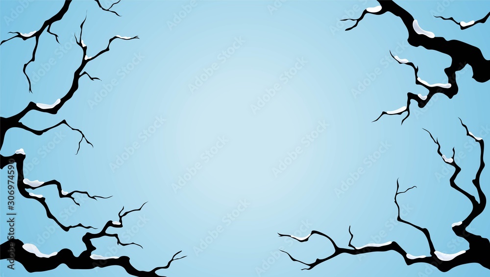 Winter new year background with a snowy woods Winter new year background with a snowy woods