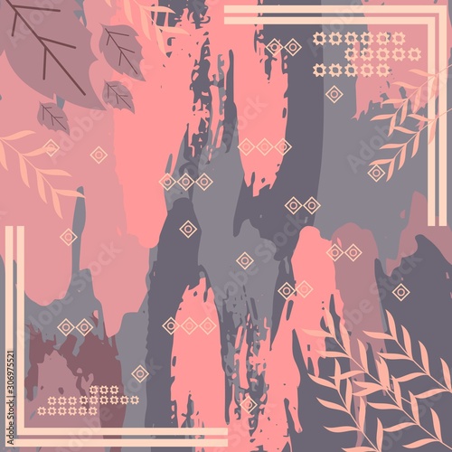 Pattern of hijab motif design with abstract design