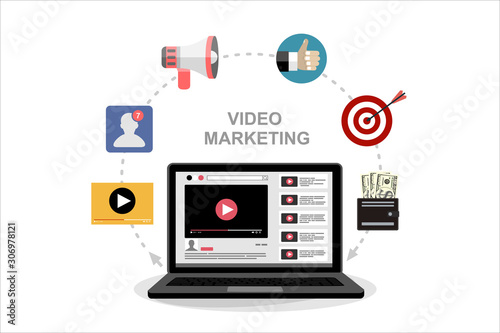 Wallpaper Mural Video marketing concept. Digital design. Torontodigital.ca