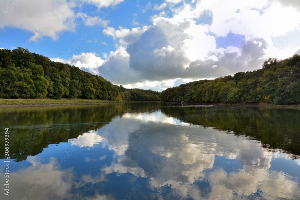 The Trieux river valley in Brittany. France