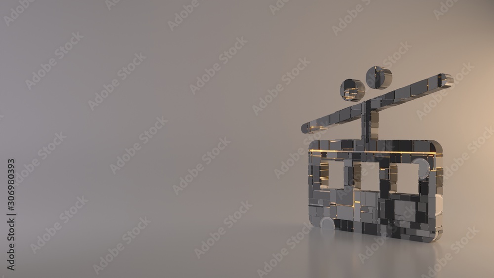 light background 3d rendering symbol of tram icon light background 3d rendering symbol of tram icon