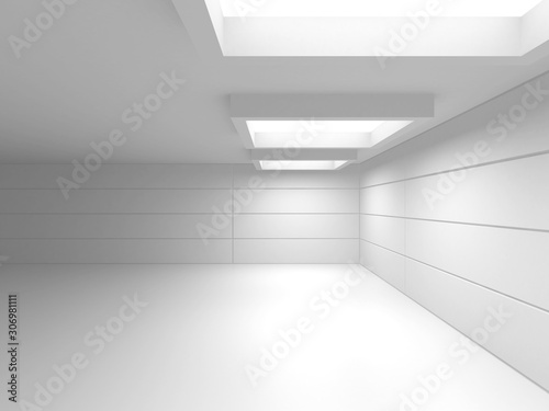 Futuristic White Architecture Design Background