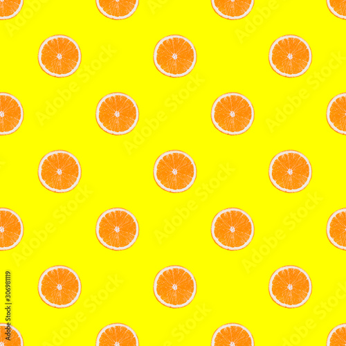 orange seamless pattern, citrus background