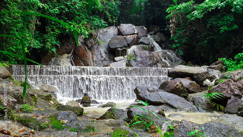 Kathu Waterfall In Beautiful Rain Forest In Kathu District photo