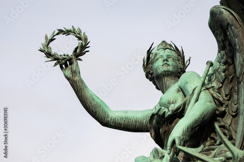 Slika na platnu Detail of the monument of Wilhelm von Tegetthoff an Austrian Admiral in Vienna