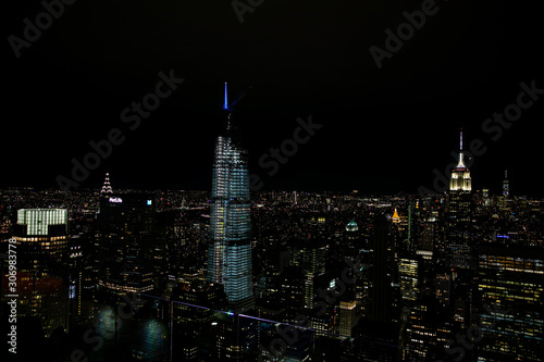 New York skyline during the night © Nicoleta