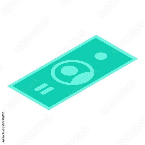 Dollar banknote icon. Isometric of dollar banknote vector icon for web design isolated on white background © ylivdesign